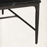Lausanne Marble and Iron Coffee Table 55"
