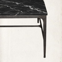 Lausanne Marble and Iron Coffee Table 55"