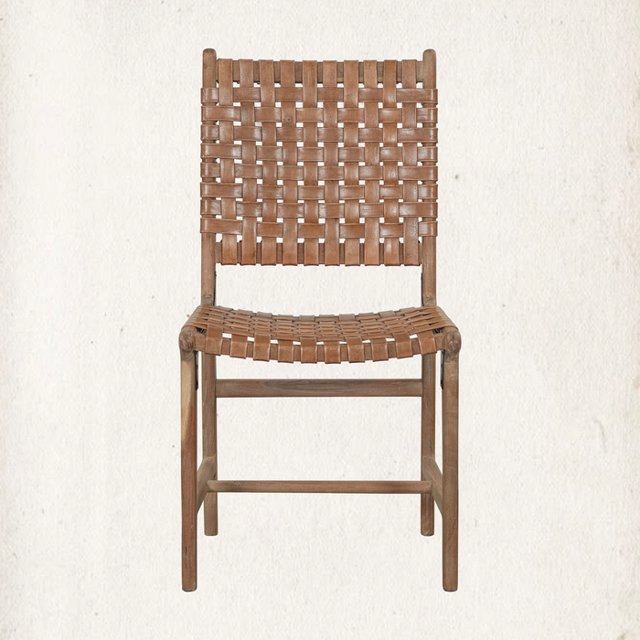 Pascua Leather Dining Chair, Sequoia