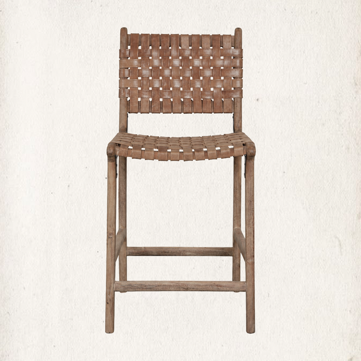 Pasuca Leather Counter Stool, Sequoia