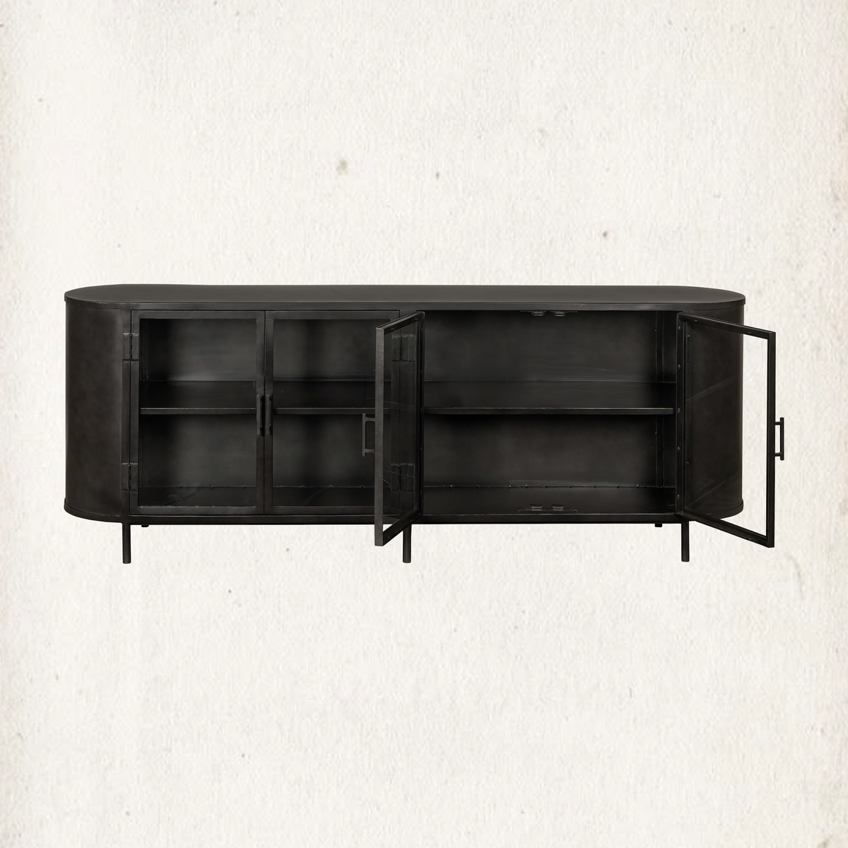 Marlow Iron and Glass Sideboard