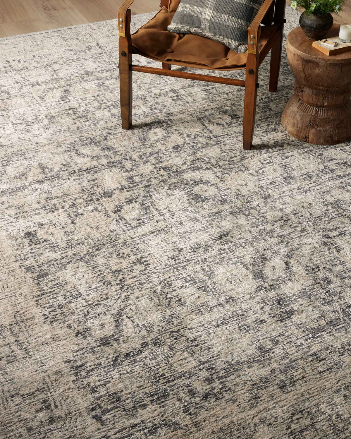 Alie Area Rug in Charcoal/Beige