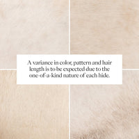 Detail of natural hide showcasing unique color and texture variations in each piece.
