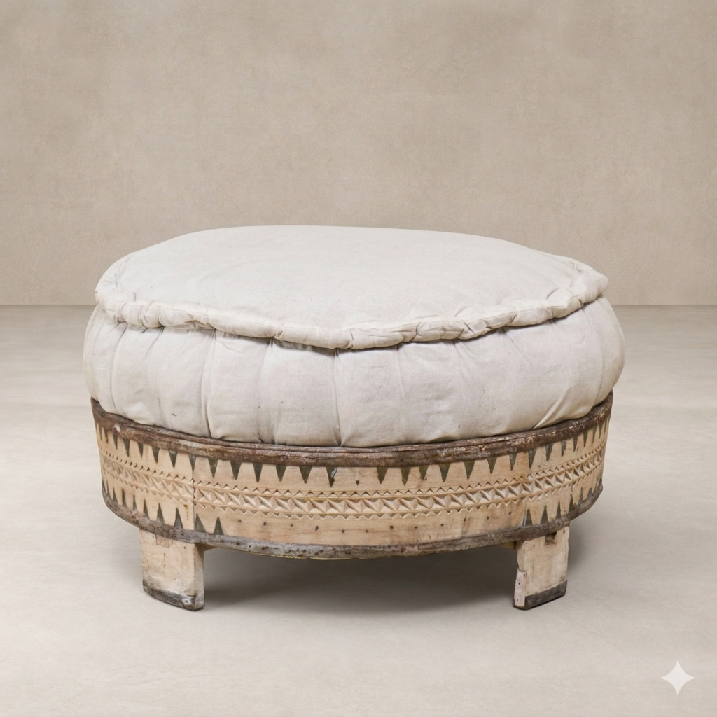 Indy Vintage Chakki Ottoman (T028)