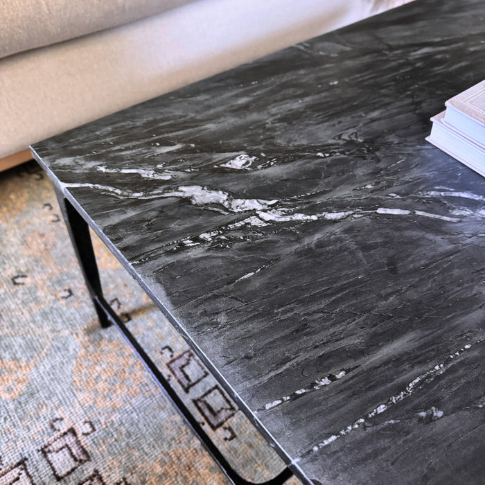 Lausanne Marble and Iron Coffee Table (A146)