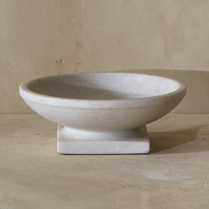 Vintage Marble Pedestal Bowl (A118)
