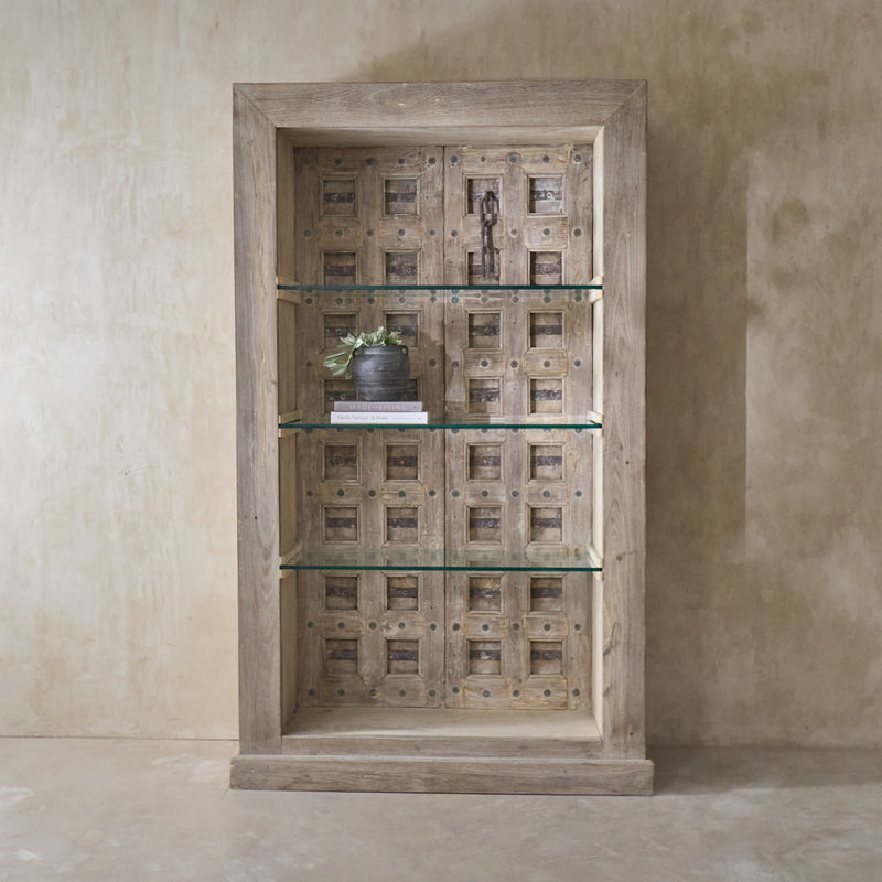 Amaranth Vintage Haveli Door Bookshelf (A045)