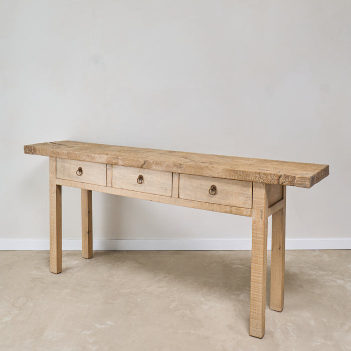 Antique Elm Console Table - Circa 1945 (A)