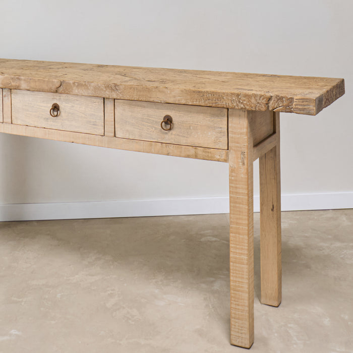 Antique Elm Console Table - Circa 1945 (A)