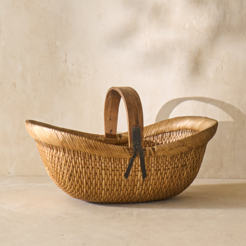 Vintage Shandong Willow Basket - Circa 1930's
