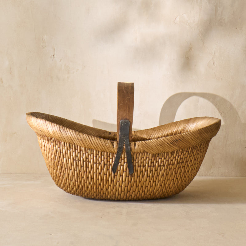 Vintage Shandong Willow Basket - Circa 1930's