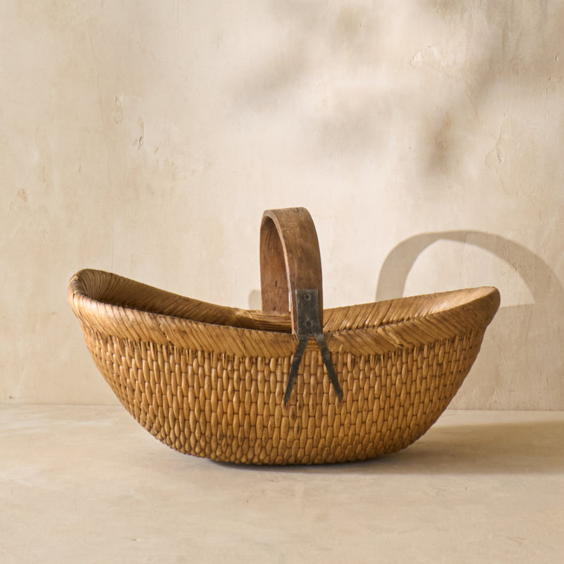 Vintage Shandong Willow Basket - Circa 1930's