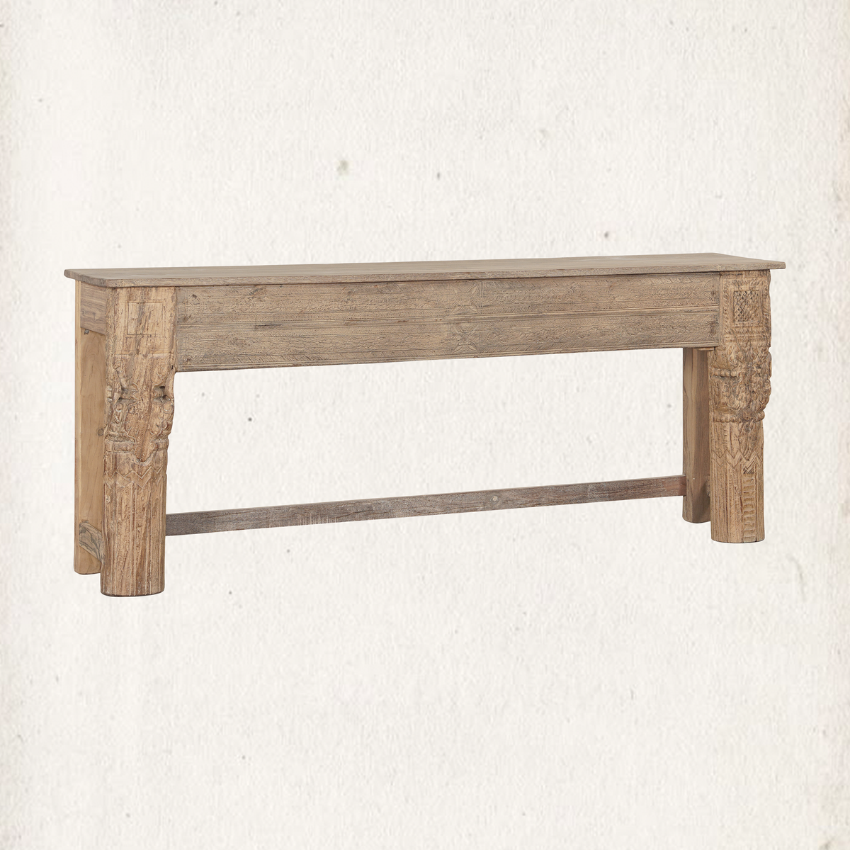 Adana Carved Vintage Console Table 87.5"