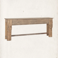 Adana Carved Vintage Console Table 87.5"