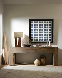Rustic Brisa Console Table in a stylish setting, featuring a natural wood finish and clean lines.