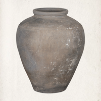 Blackened Clay Urn
