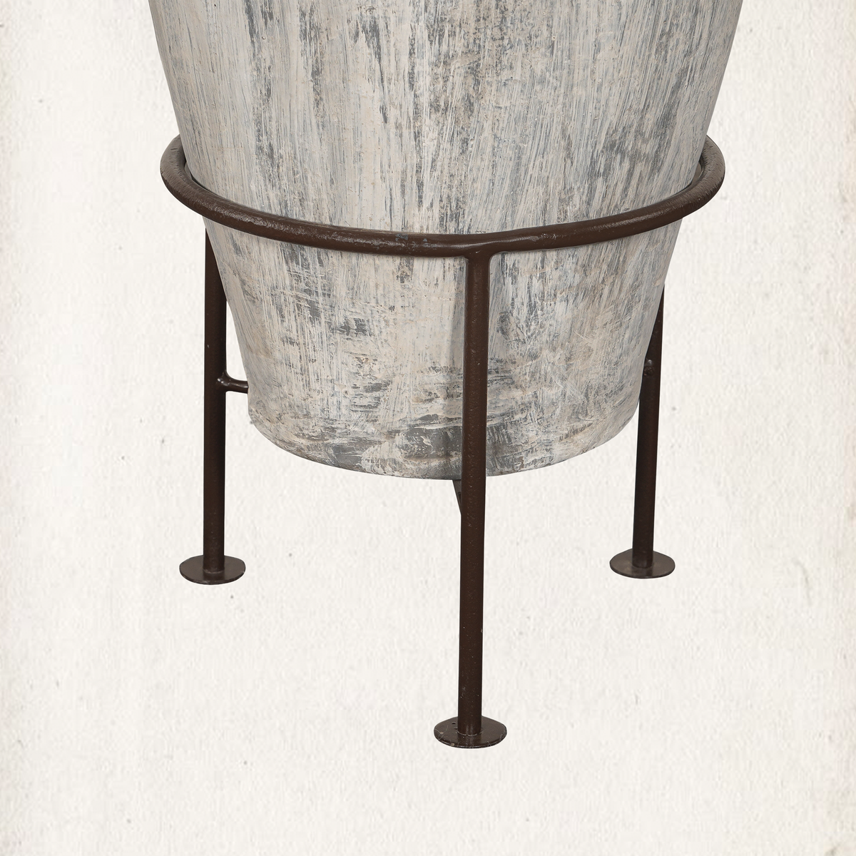 Vintage Tandoor Vessel on Iron Stand