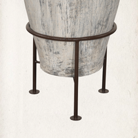 Vintage Tandoor Vessel on Iron Stand