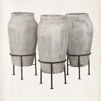 Vintage Tandoor Vessel on Iron Stand