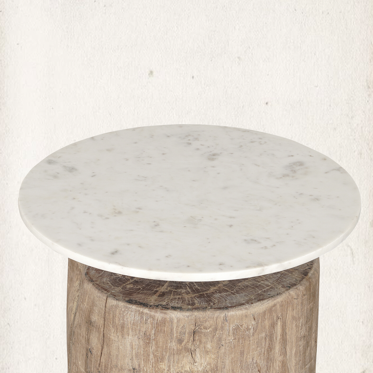 Wren Marble and Beam Side Table