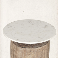 Wren Marble and Beam Side Table