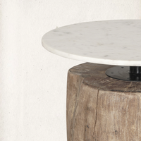 Wren Marble and Beam Side Table