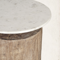 Wren Marble and Beam Side Table