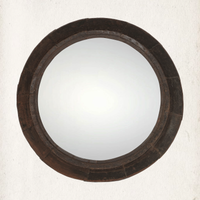 Weathered Iron Tray Mirror, 47"