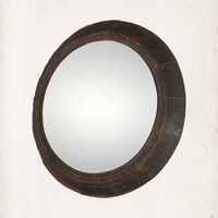 Weathered Iron Tray Mirror, 47"