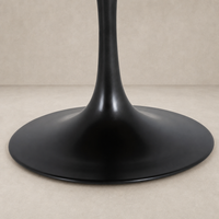 Elegant black base of Modena Dining Table showcasing a sleek, modern design.