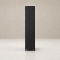 Kyra Cabinet featuring a sleek black finish and minimalist design.