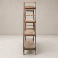 Camden Large Bookshelf featuring a rustic wood finish and open shelving design.